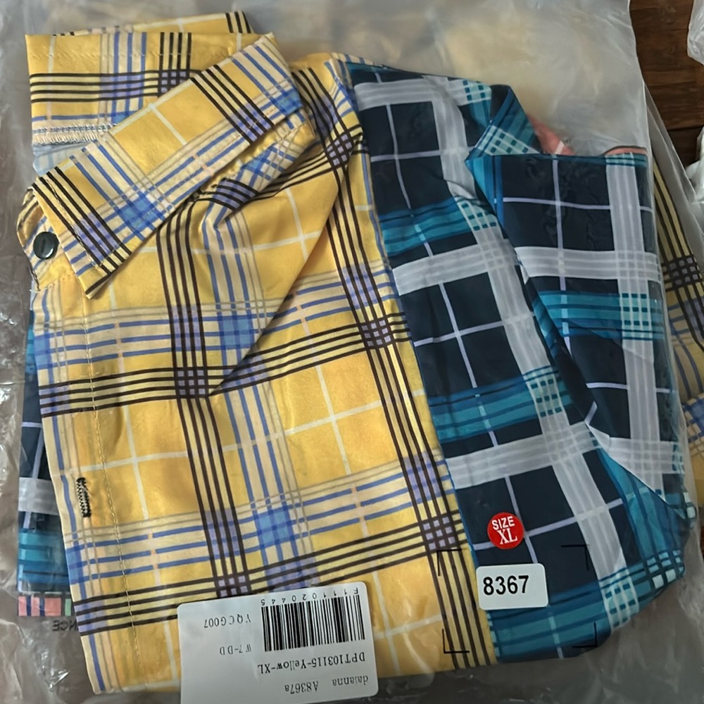 Plaid multi color shirt